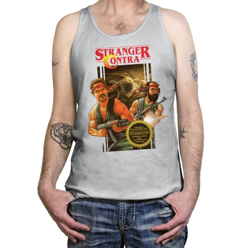 Stranger Contra - Tanktop Tanktop RIPT Apparel X-Small / Silver