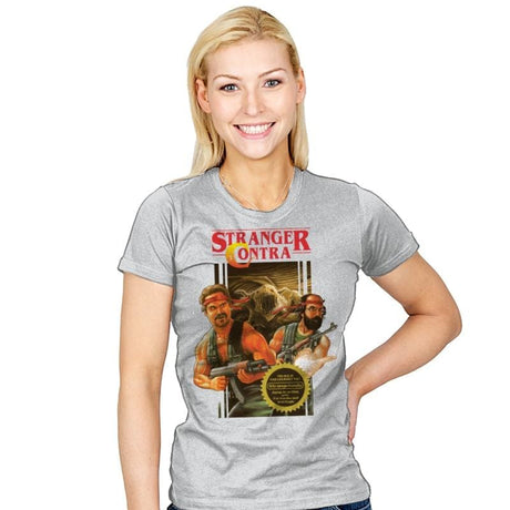 Stranger Contra - Womens T-Shirts RIPT Apparel Small / Silver