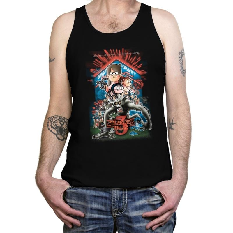 Stranger falls 3 - Tanktop Tanktop RIPT Apparel X-Small / Black