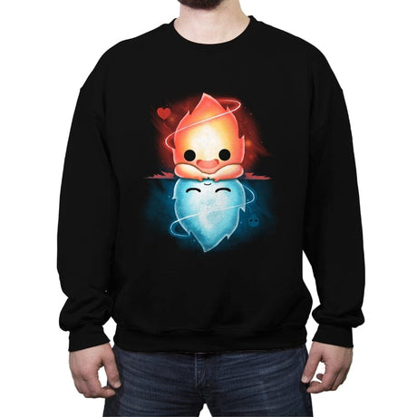 Stranger Fire - Crew Neck Sweatshirt Crew Neck Sweatshirt RIPT Apparel Small / Black