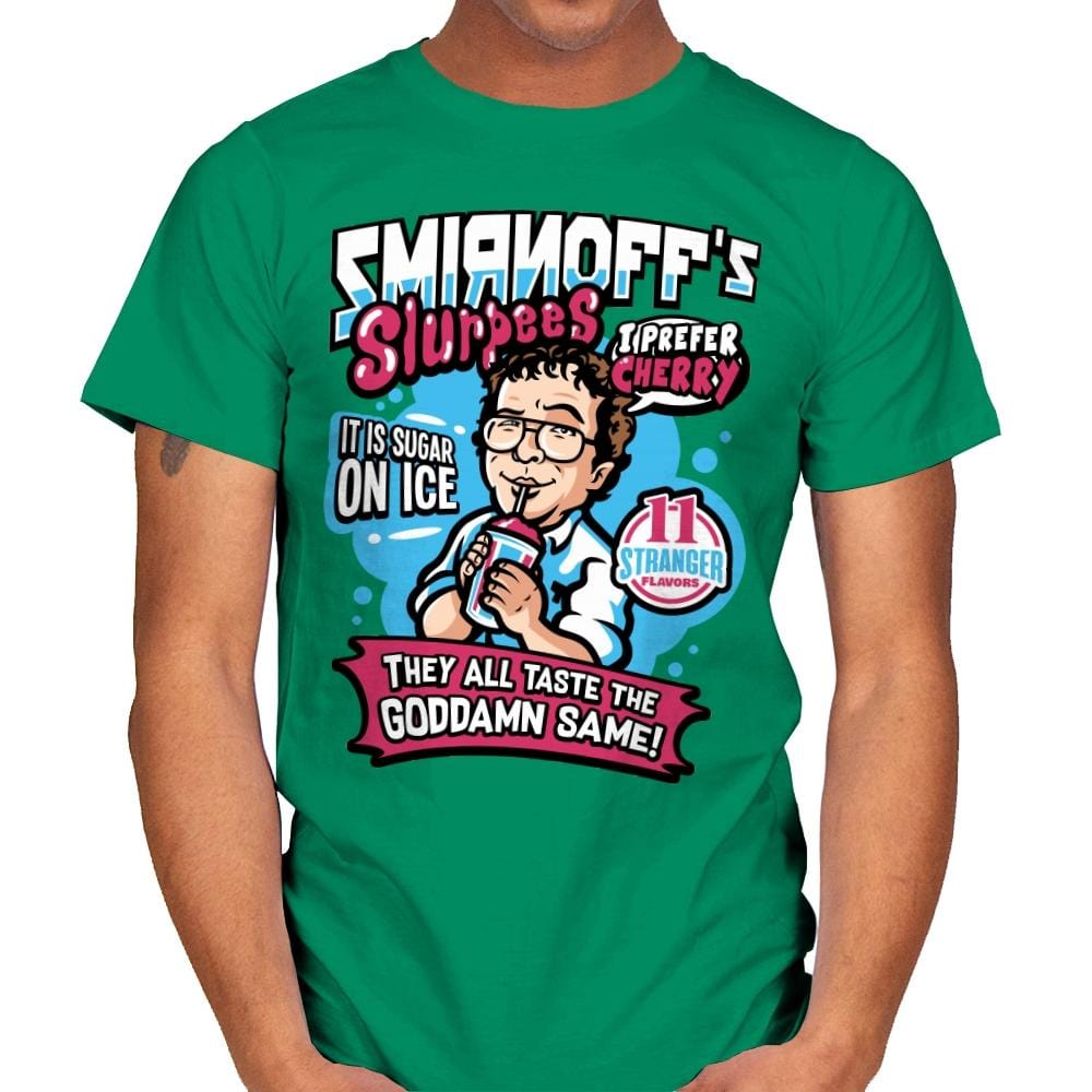 Stranger Ice Drinks - Mens T-Shirts RIPT Apparel Small / Kelly Green