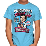 Stranger Ice Drinks - Mens T-Shirts RIPT Apparel Small / Sky