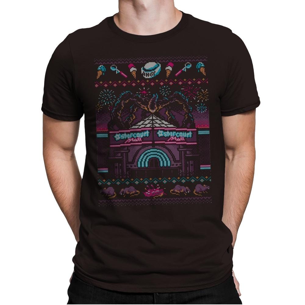 Stranger Sweater 3 - Ugly Holiday - Mens Premium T-Shirts RIPT Apparel Small / Dark Chocolate