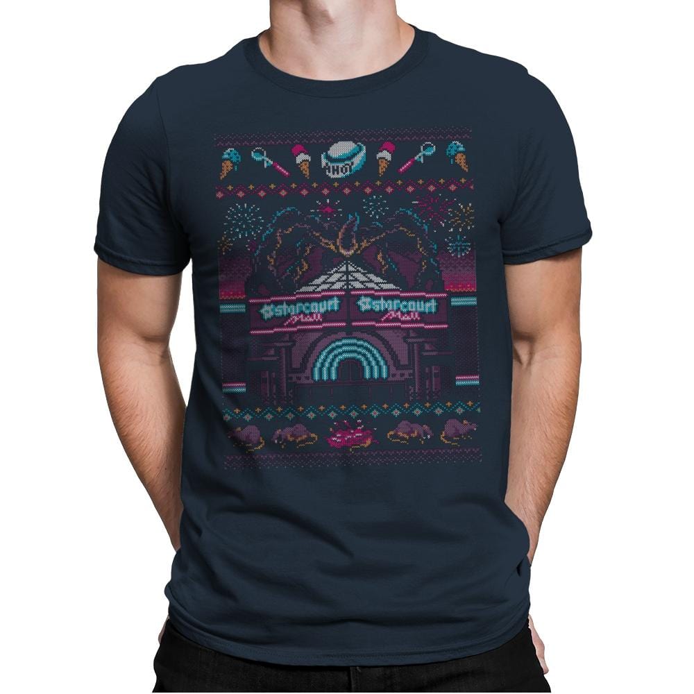 Stranger Sweater 3 - Ugly Holiday - Mens Premium T-Shirts RIPT Apparel Small / Indigo