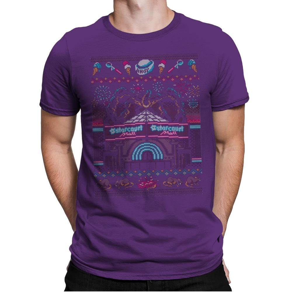 Stranger Sweater 3 - Ugly Holiday - Mens Premium T-Shirts RIPT Apparel Small / Purple Rush