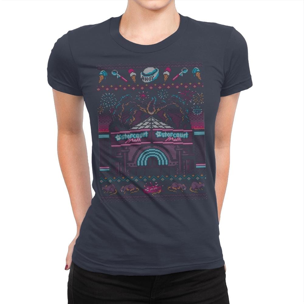 Stranger Sweater 3 - Ugly Holiday - Womens Premium T-Shirts RIPT Apparel Small / Indigo