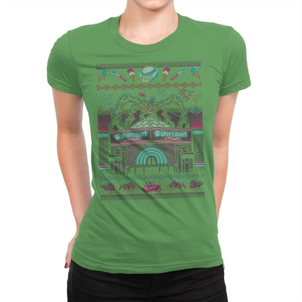 Stranger Sweater 3 - Ugly Holiday - Womens Premium T-Shirts RIPT Apparel Small / Kelly Green