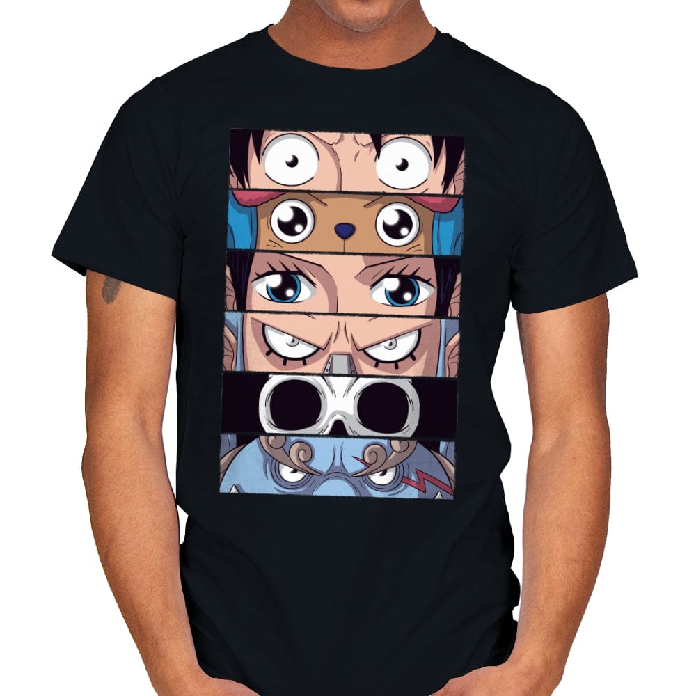 Straw Hat Eyes - Mens T-Shirts RIPT Apparel Small / Black