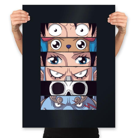 Straw Hat Eyes - Prints Posters RIPT Apparel 18x24 / Black