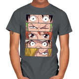 Straw Hat Eyes Pt1 - Mens T-Shirts RIPT Apparel Small / Charcoal