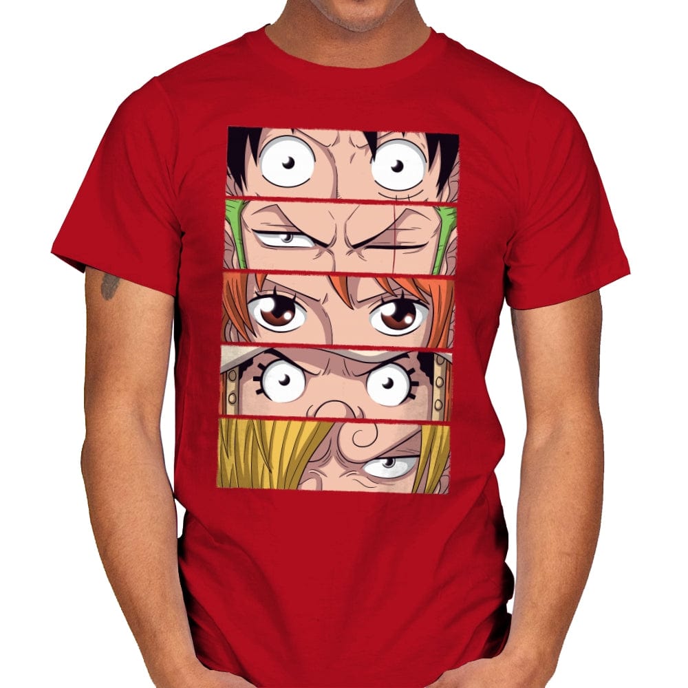 Straw Hat Eyes Pt1 - Mens T-Shirts RIPT Apparel Small / Red