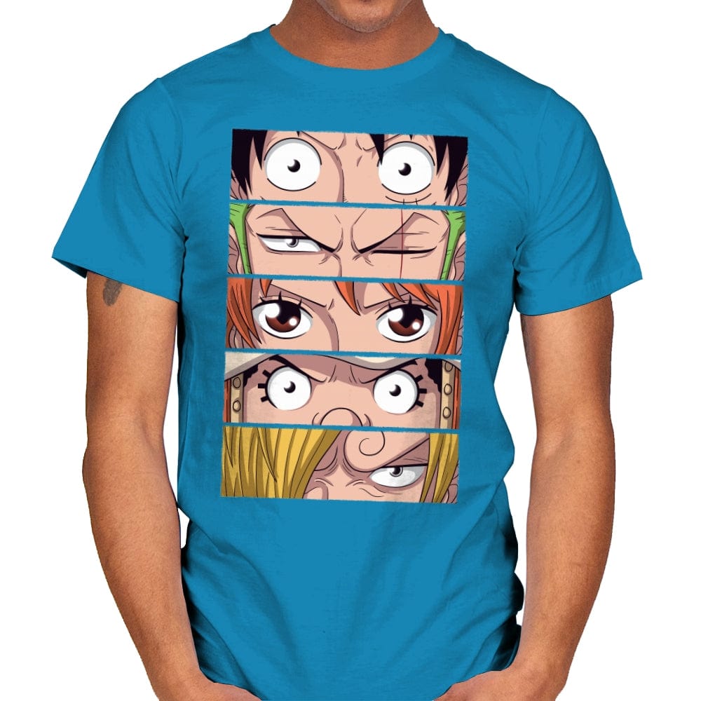 Straw Hat Eyes Pt1 - Mens T-Shirts RIPT Apparel Small / Sapphire