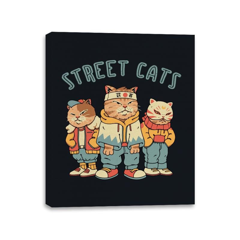 Street Cats - Canvas Wraps Canvas Wraps RIPT Apparel 11x14 / Black