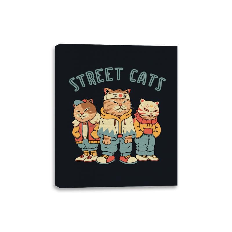Street Cats - Canvas Wraps Canvas Wraps RIPT Apparel 8x10 / Black