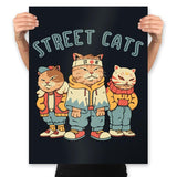 Street Cats - Prints Posters RIPT Apparel 18x24 / Black