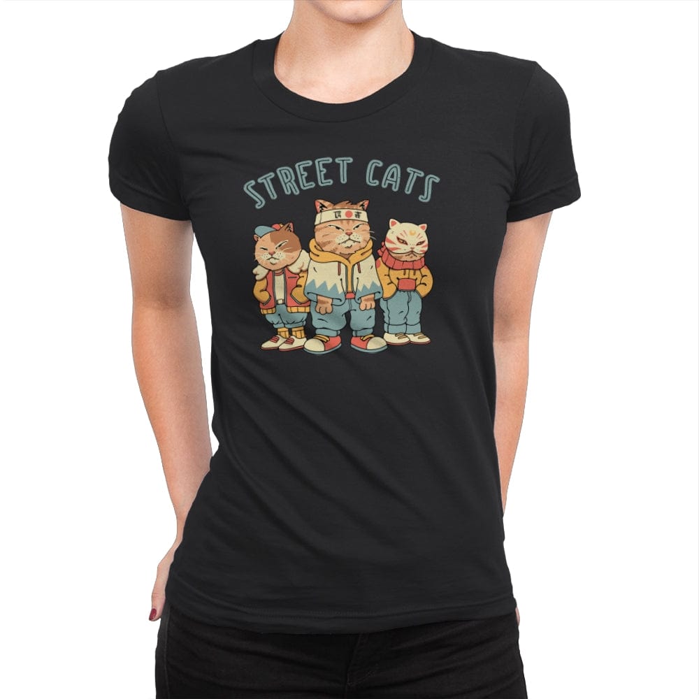Street Cats - Womens Premium T-Shirts RIPT Apparel Small / Black
