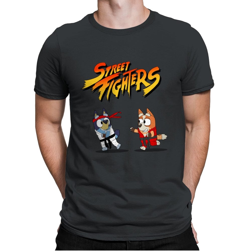 Street Fighter Gang - Mens Premium T-Shirts RIPT Apparel Small / Heavy Metal