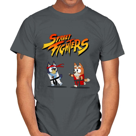 Street Fighter Gang - Mens T-Shirts RIPT Apparel Small / Charcoal