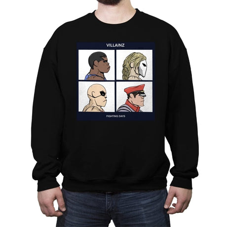 Street Fighter Villainz - Crew Neck Sweatshirt Crew Neck Sweatshirt RIPT Apparel Small / Black