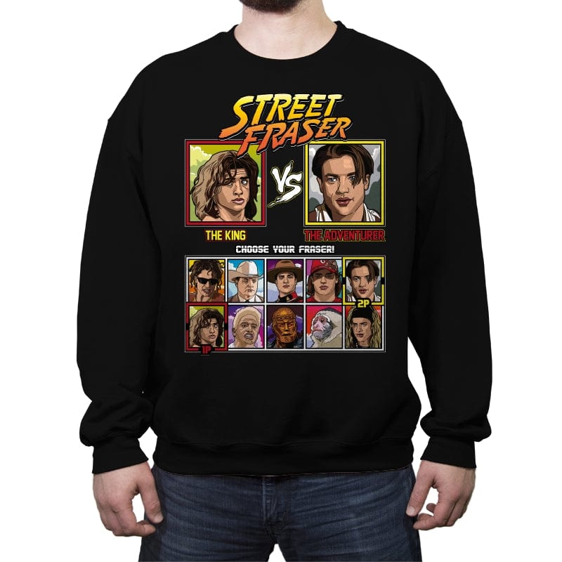 Street Fraser - Retro Fighter Series - Crew Neck Sweatshirt Crew Neck Sweatshirt RIPT Apparel Small / Black