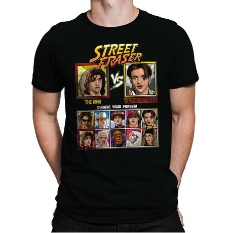 Street Fraser - Retro Fighter Series - Mens Premium T-Shirts RIPT Apparel Small / Black