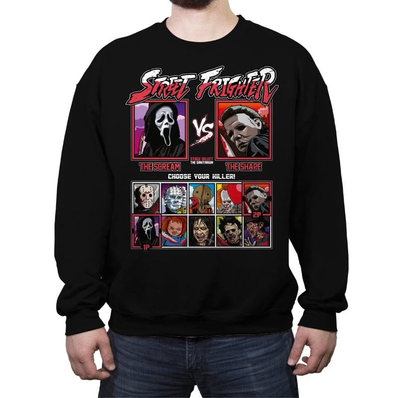 Street Frighter - Crew Neck Sweatshirt Crew Neck Sweatshirt RIPT Apparel Small / Black