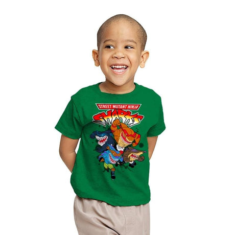 Street Mutant Ninja Sharks - Youth T-Shirts RIPT Apparel X-small / Kelly