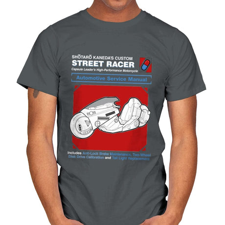 Street Racer Service Manual - Mens T-Shirts RIPT Apparel Small / Charcoal