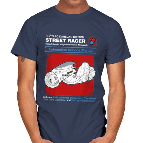Street Racer Service Manual - Mens T-Shirts RIPT Apparel Small / Navy
