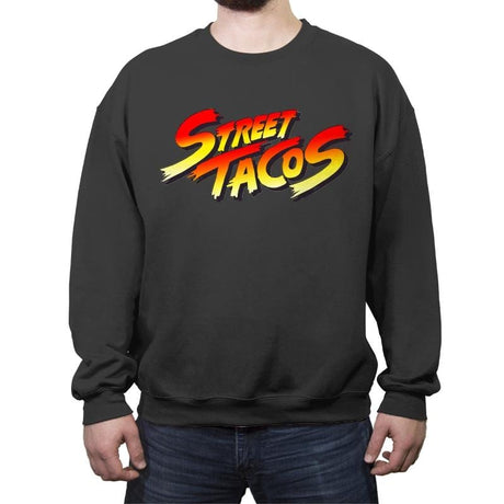 Street Tacos - Crew Neck Sweatshirt Crew Neck Sweatshirt RIPT Apparel Small / Charcoal
