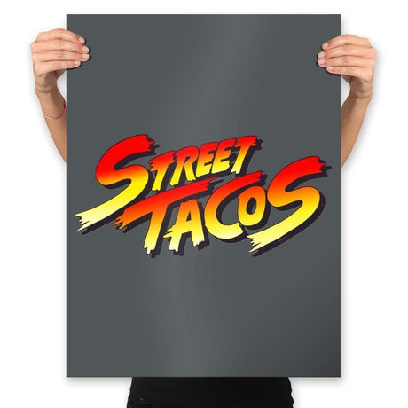 Street Tacos - Prints Posters RIPT Apparel 18x24 / Charcoal