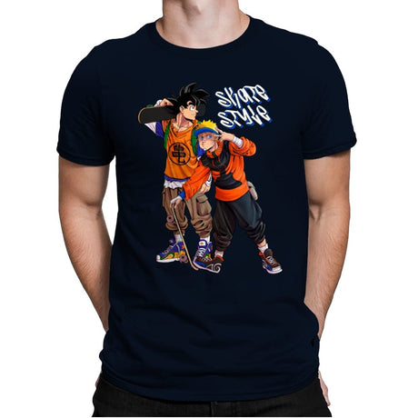 Street Wear Anime 03 - Mens Premium T-Shirts RIPT Apparel Small / Midnight Navy