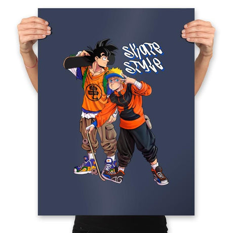 Street Wear Anime 03 - Prints Posters RIPT Apparel 18x24 / Navy
