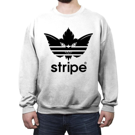 Stripe Black - Crew Neck Sweatshirt Crew Neck Sweatshirt RIPT Apparel Small / White