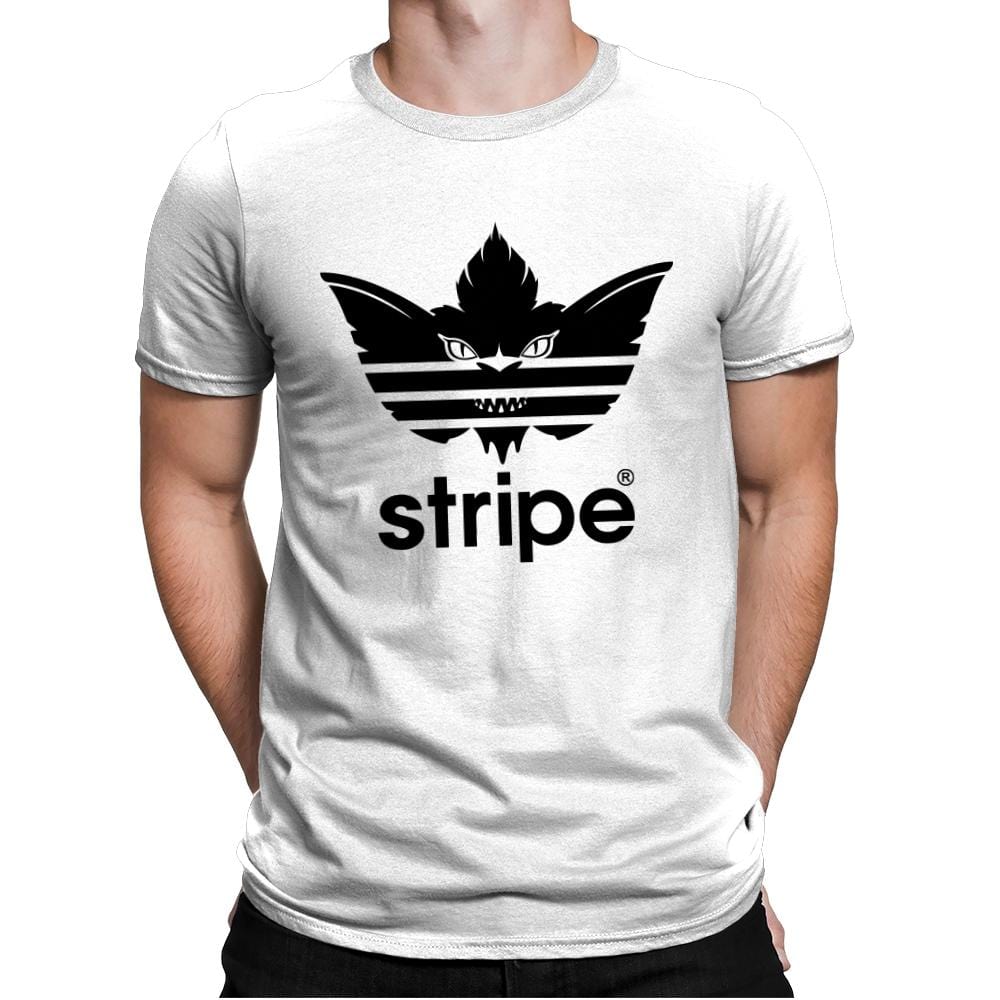 Stripe Black - Mens Premium T-Shirts RIPT Apparel Small / White