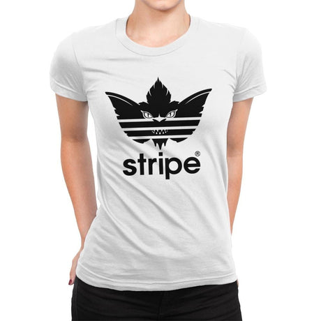 Stripe Black - Womens Premium T-Shirts RIPT Apparel Small / White