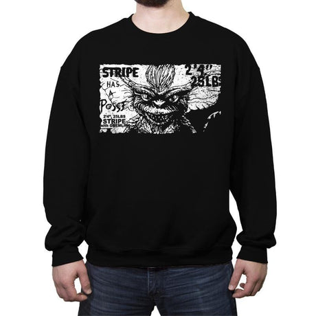 Stripe Has a Posse - Crew Neck Sweatshirt Crew Neck Sweatshirt RIPT Apparel