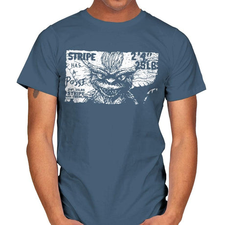 Stripe Has a Posse - Mens T-Shirts RIPT Apparel Small / Indigo Blue