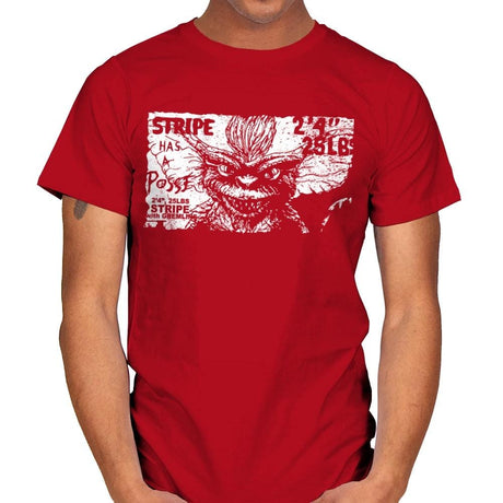 Stripe Has a Posse - Mens T-Shirts RIPT Apparel Small / Red