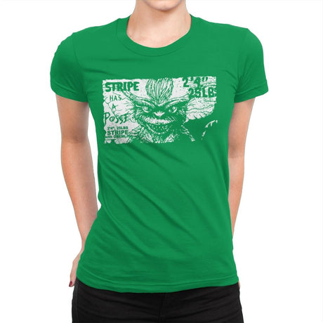 Stripe Has a Posse - Womens Premium T-Shirts RIPT Apparel Small / Kelly Green