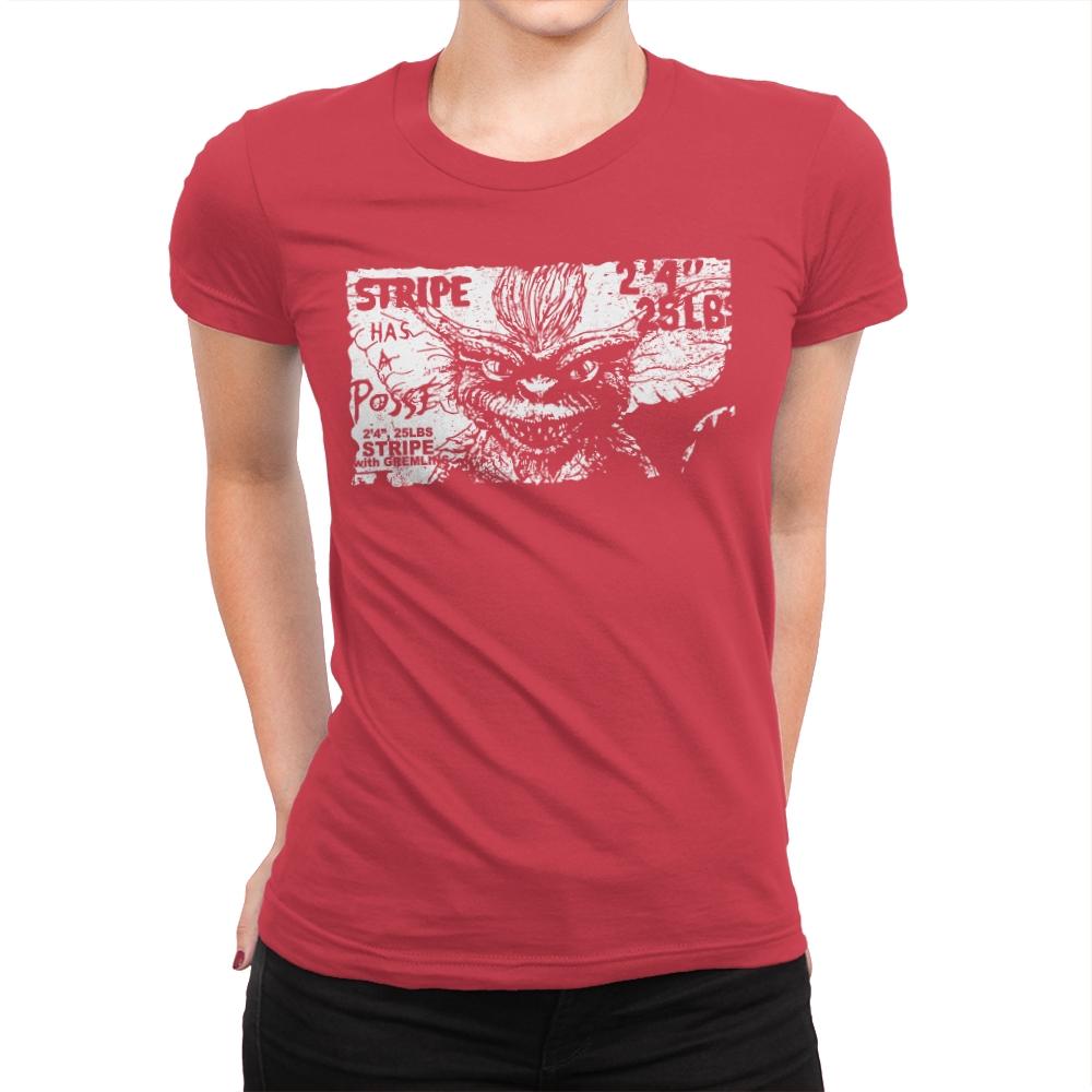 Stripe Has a Posse - Womens Premium T-Shirts RIPT Apparel Small / Red
