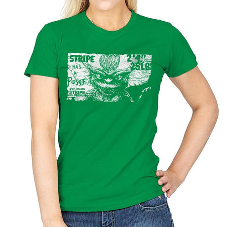 Stripe Has a Posse - Womens T-Shirts RIPT Apparel Small / Irish Green