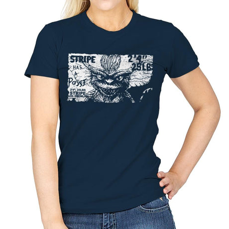 Stripe Has a Posse - Womens T-Shirts RIPT Apparel Small / Navy