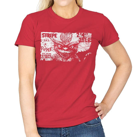 Stripe Has a Posse - Womens T-Shirts RIPT Apparel Small / Red