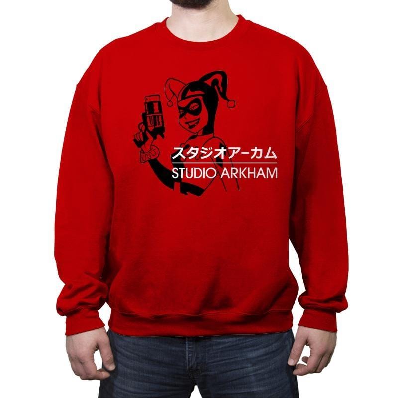 Studio Asylum - Crew Neck Sweatshirt Crew Neck Sweatshirt RIPT Apparel Small / Red