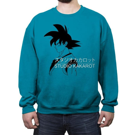 Studio Kakarot - Crew Neck Sweatshirt Crew Neck Sweatshirt RIPT Apparel Small / Antique Sapphire