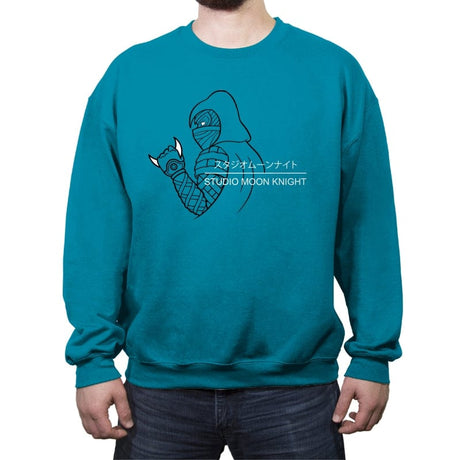 Studio M.Knight - Crew Neck Sweatshirt Crew Neck Sweatshirt RIPT Apparel Small / Antique Sapphire