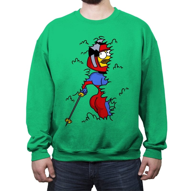 Stupid Sexy Bush - Crew Neck Sweatshirt Crew Neck Sweatshirt RIPT Apparel Small / Irish Green