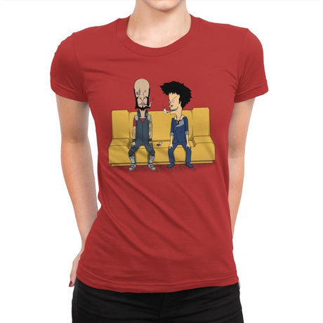 Stupid Space Cowboys - Womens Premium T-Shirts RIPT Apparel Small / Red