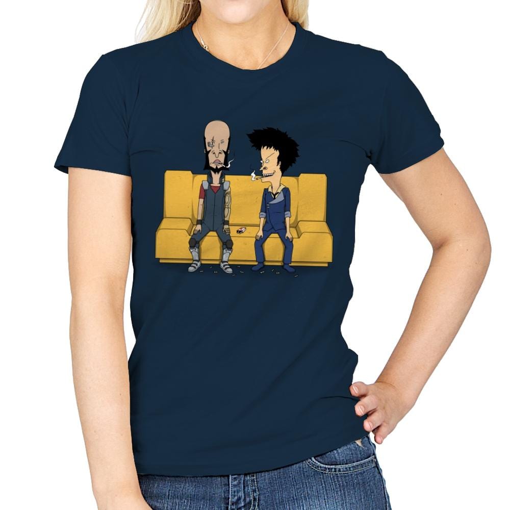 Stupid Space Cowboys - Womens T-Shirts RIPT Apparel Small / Navy